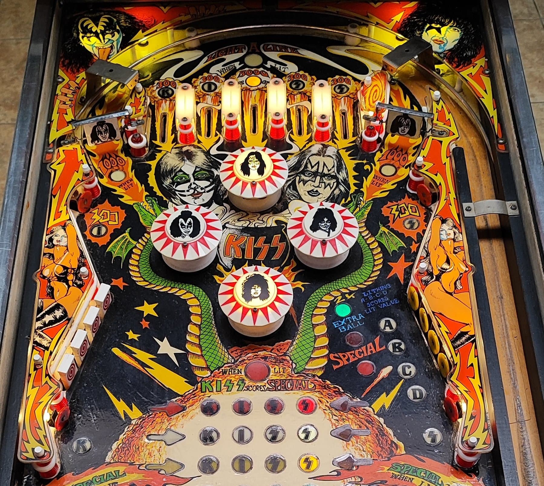 Kiss - detalle del playfield